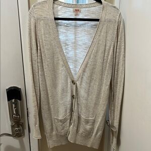 Mossimo Cream Cardigan with Pockets